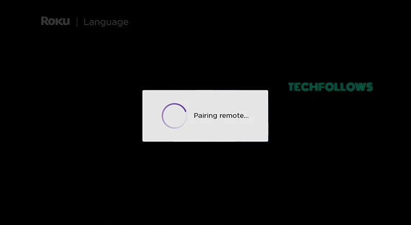 Pairing remote screen on Roku