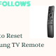 How to Reset Samsung TV Remote