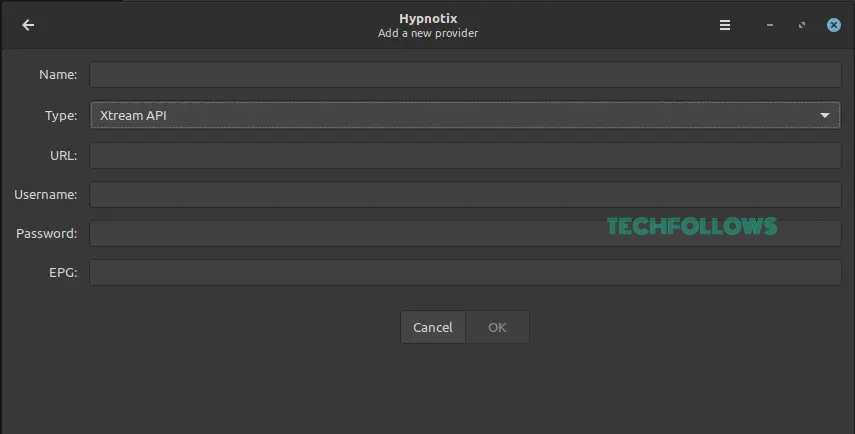Hypnotix IPTV - Xtream API
