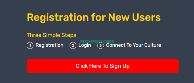 Select the Click Here to Sign Up button