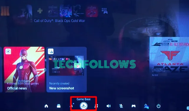 Open the Game Base on PS5