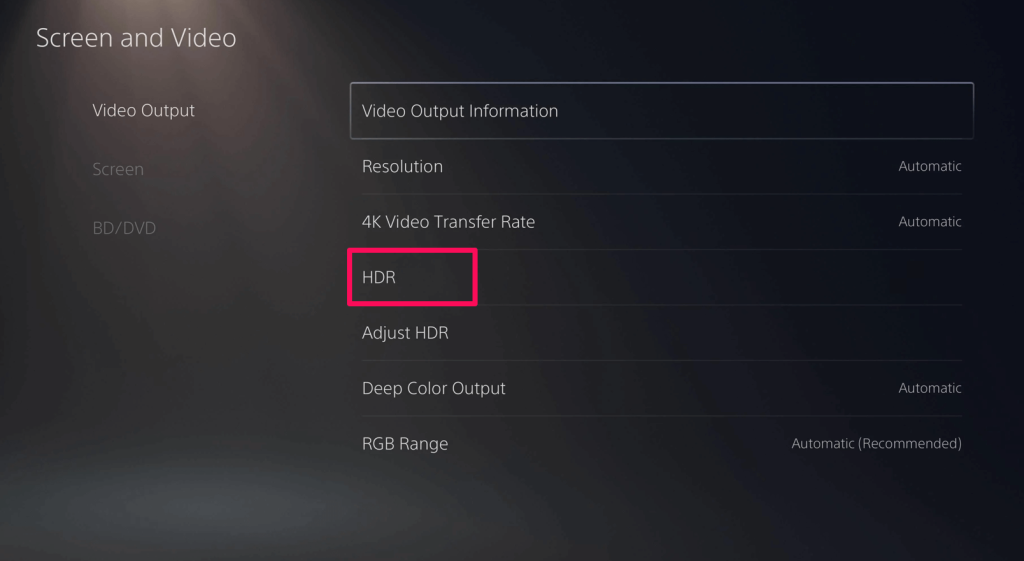 PS5 HDMI Not Working - Turn Off HDR