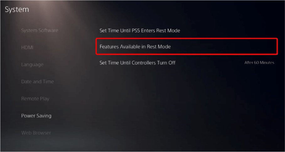 select Features Available in Rest Mode - PS5 Remote Play Not Working