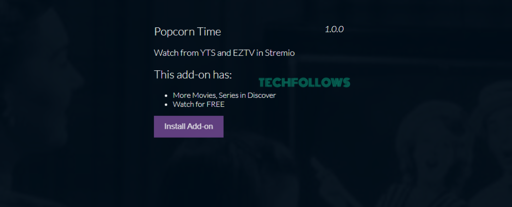 Popcorn Time addon website