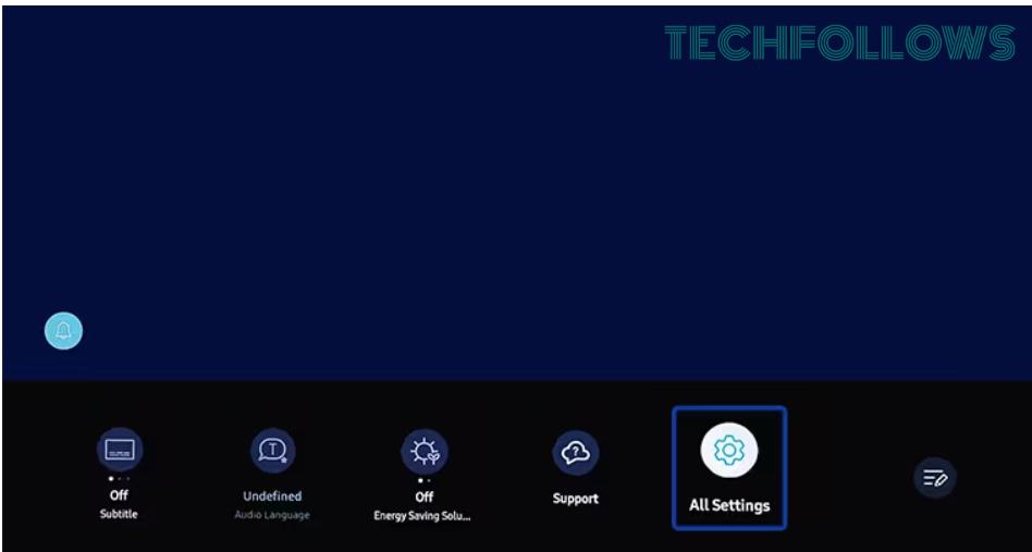 Click All Settings on Samsung TV