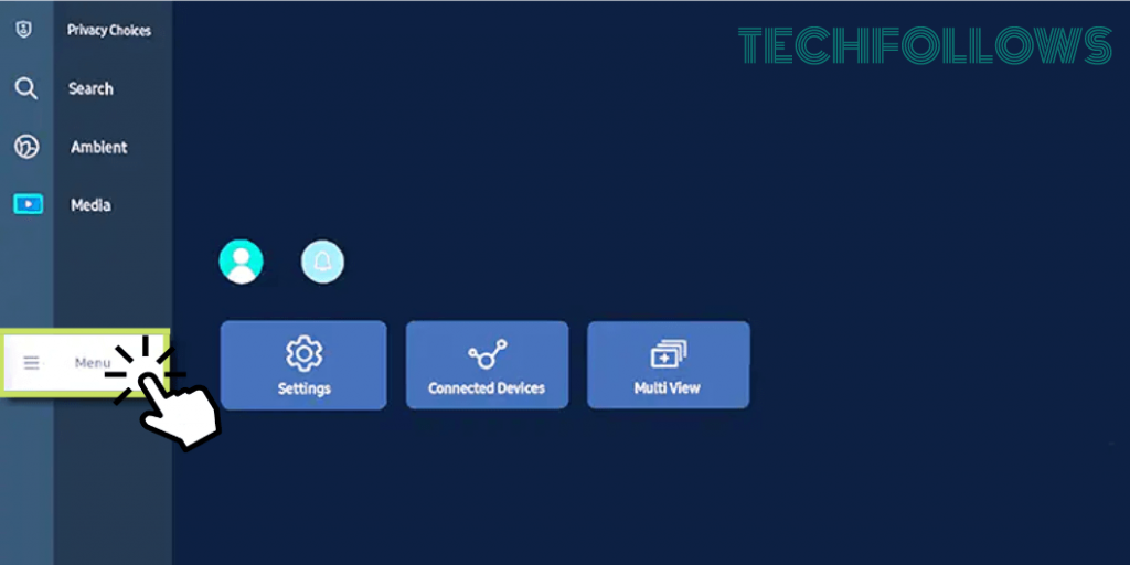 Click on Menu