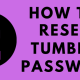Reset Tumblr password