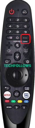 Click the three-dotted icon button on LG Magic remote