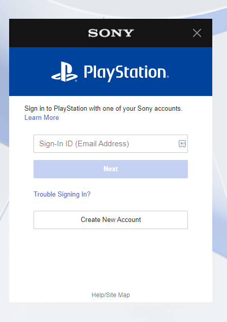 Sign in to PSN
