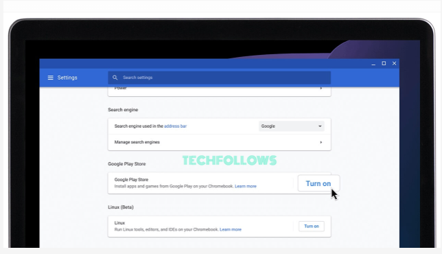 Enable Google Play Store on Chromebook