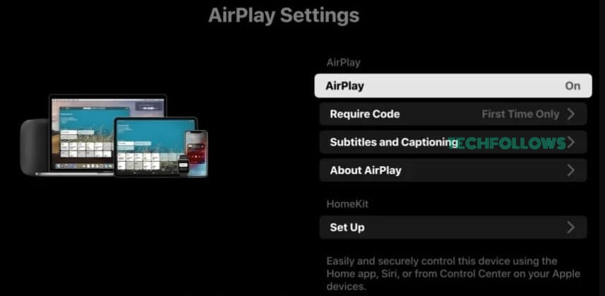Turn on AirPlay on LG TV
