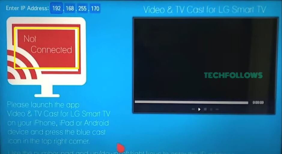 TV Cast app on LG TV