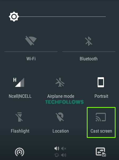 Click the Cast Screen icon