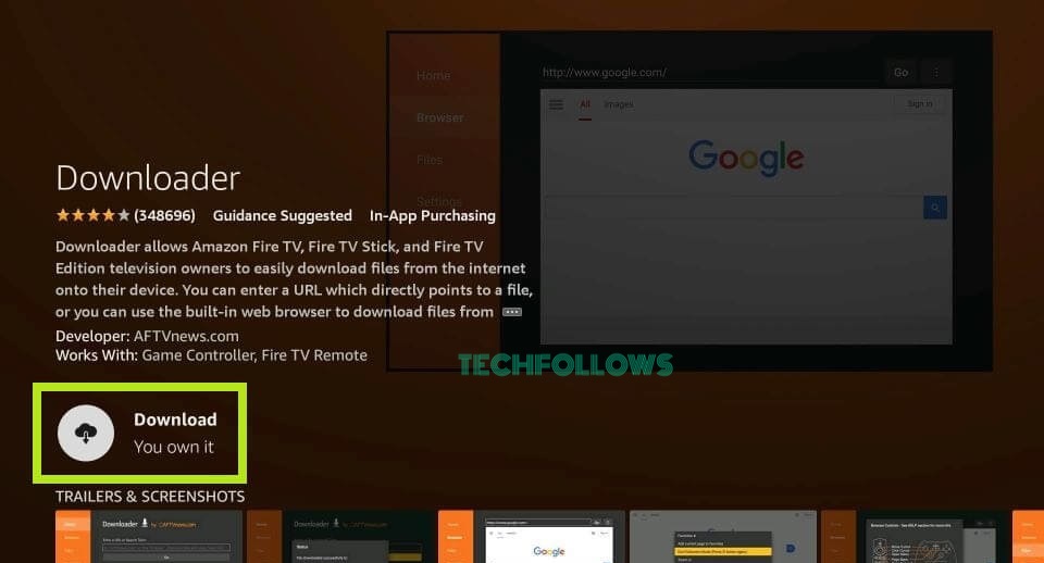 Install the Downloader app on Firestick