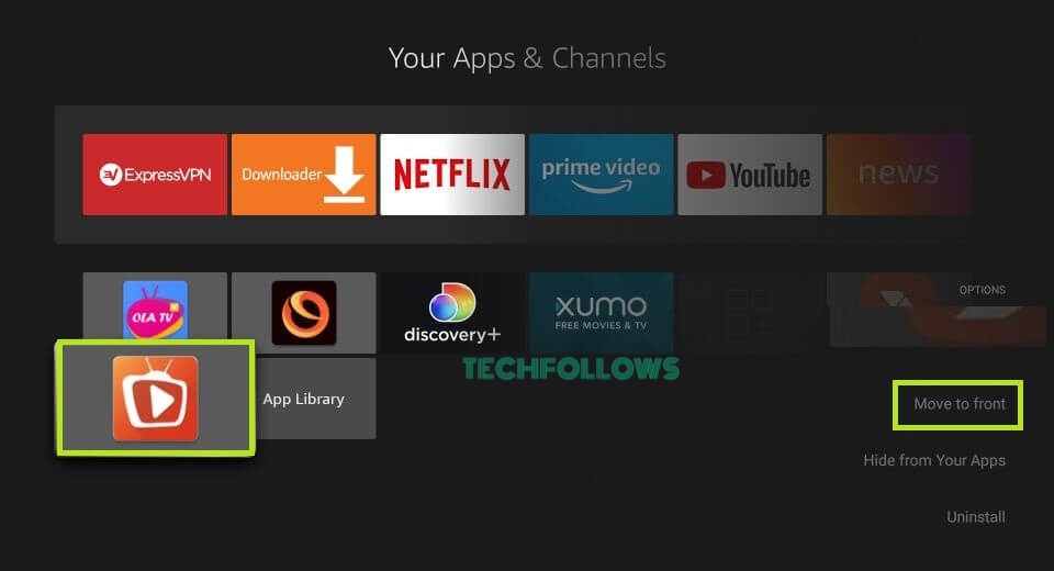 Move TeaTV to home screen