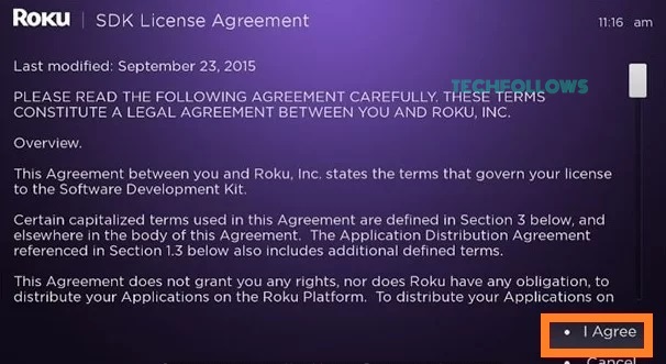 Click the I Agree button