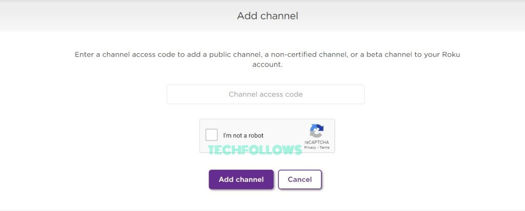Enter Twitch channel code
