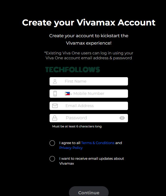 Sign Up for Vivamax 