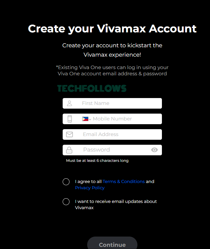 Sign Up for Vivamax