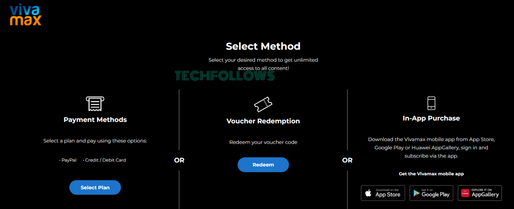 Tap Redeem to watch Vivamax for free