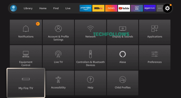 Select My Fire TV