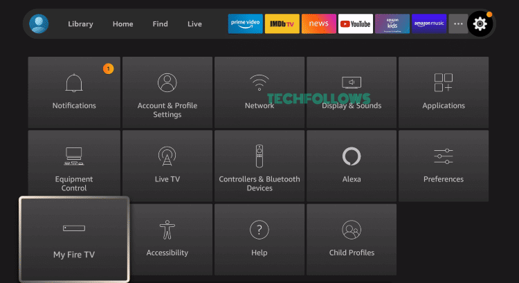Select My Fire TV 