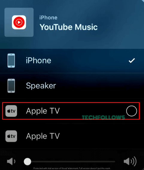 Choose the Apple TV