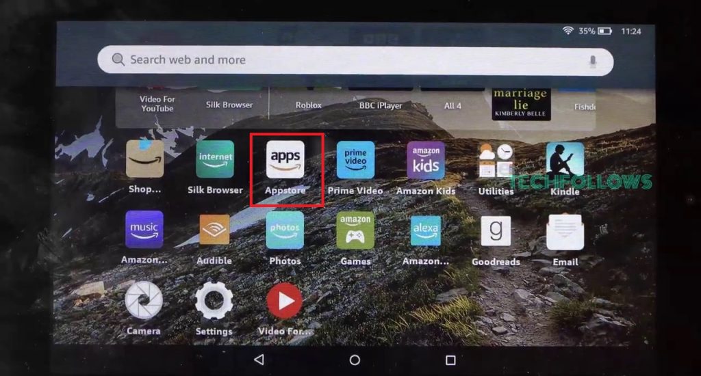 Open App Store on Fire Tablet