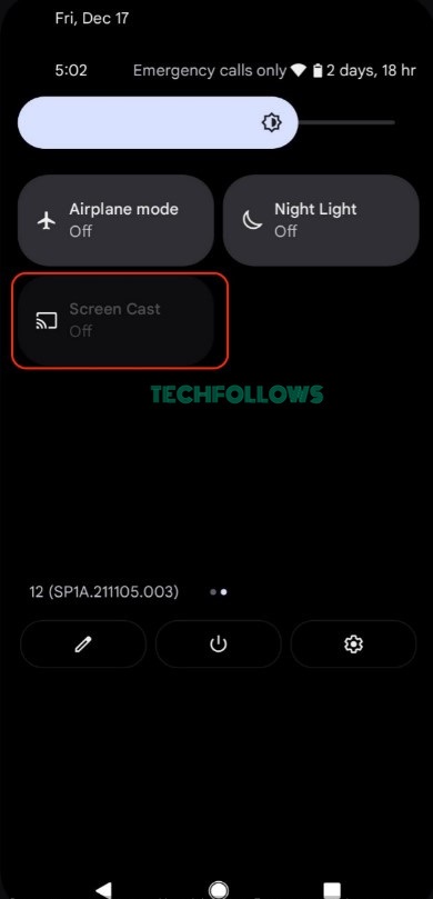 Click the Screen Cast icon