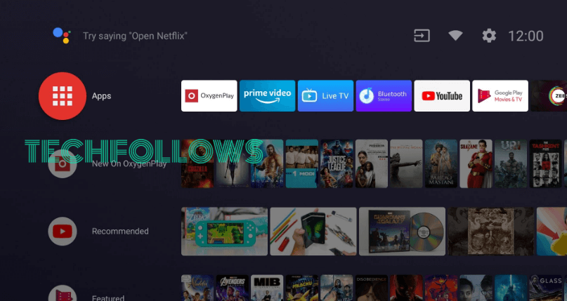 Go to Apps on Android TV