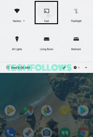 Tap the Cast icon on Android Phone