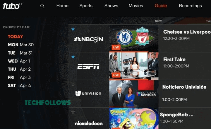 Access fuboTV website on PS4