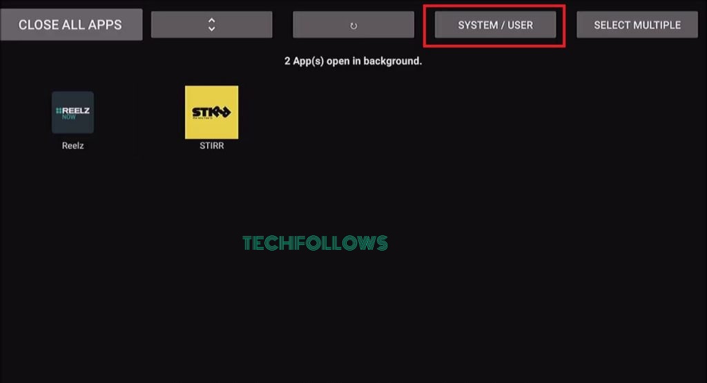 Choose System / User option