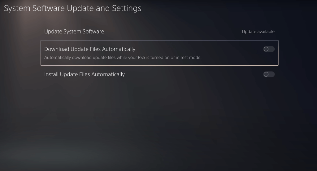 Jailbreak PS5 - System Software Update and Settings 