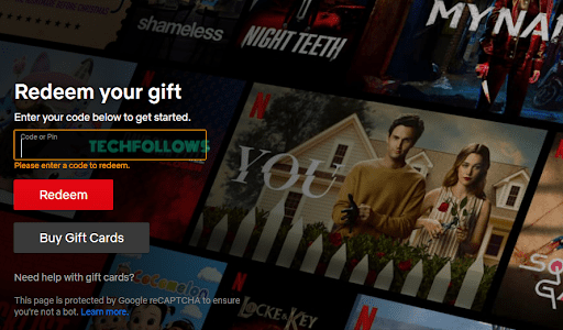 Enter the code to get Neflix subscription at a discount