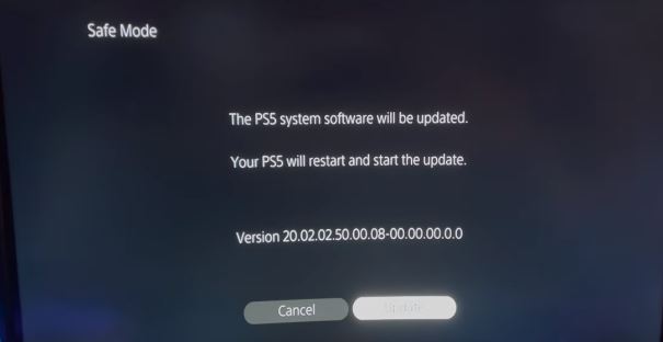 Update PS5 system