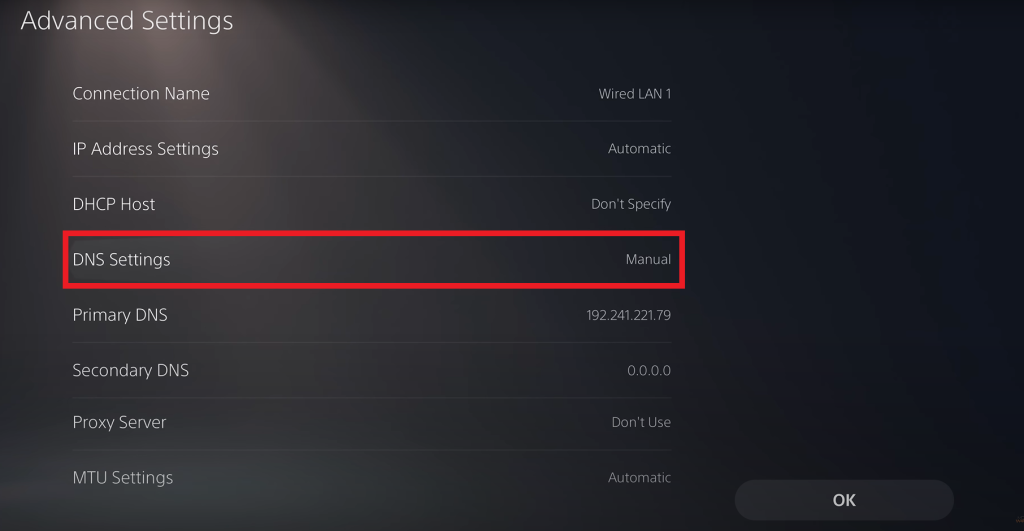 PS5 Keeps Disconnecting From WiFi - Change DNS Setting