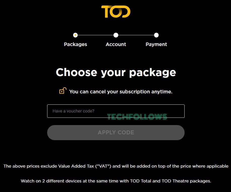 Choose the TOD plan