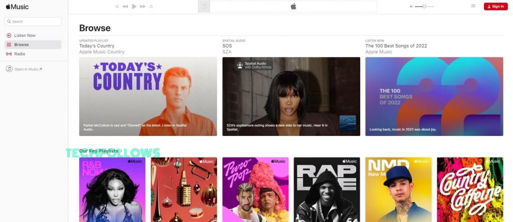 Apple Music website