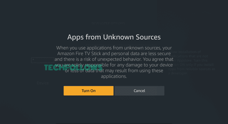 Turn on Apps from Unknown Sources