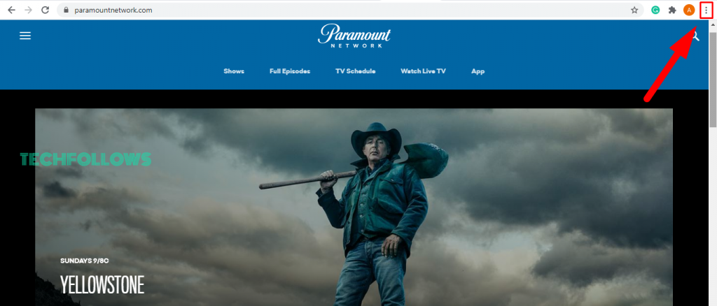Paramount+ website