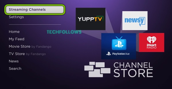 Go to Streaming Channels on Roku
