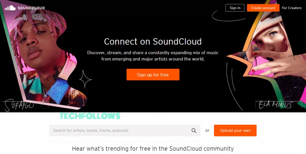 SoundCloud website