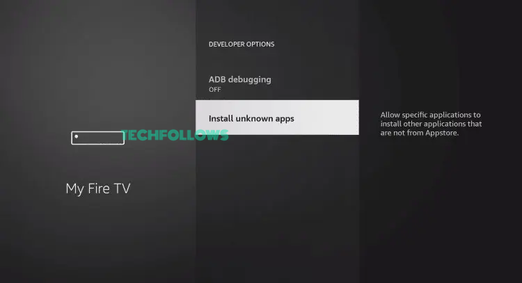 Turn on Install Unknown Apps on Firestick