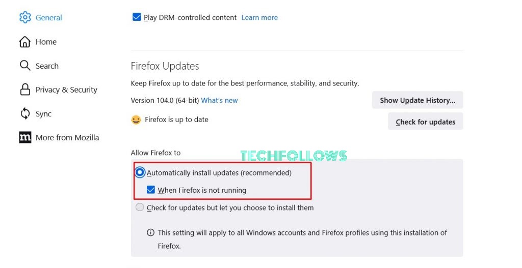 Update Firefox Automatically