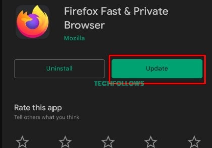 Update Firefox on Android