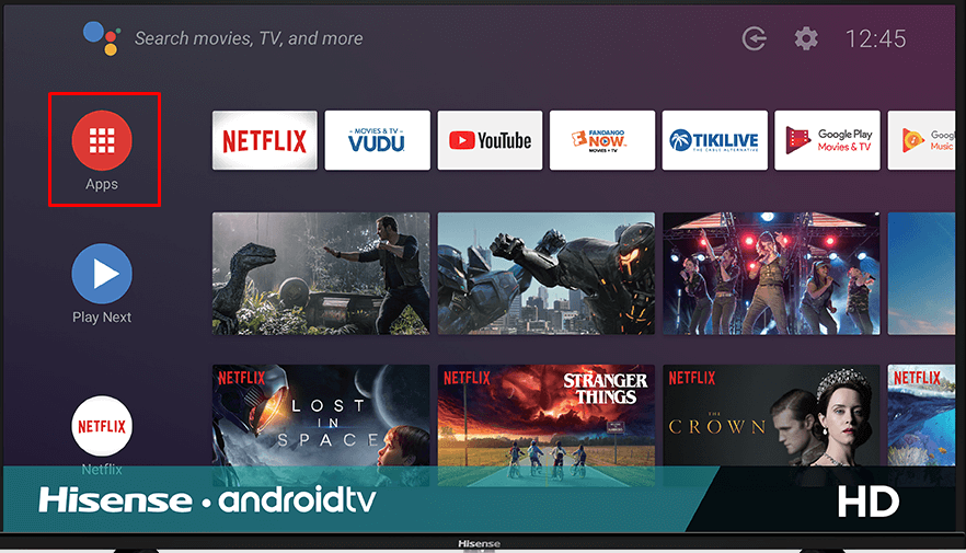 delete apps on Hisense Android TV