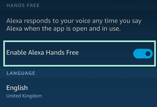 Toggle on/off Enable Alexa Hands Free to on/off Alexa on Samsung TV