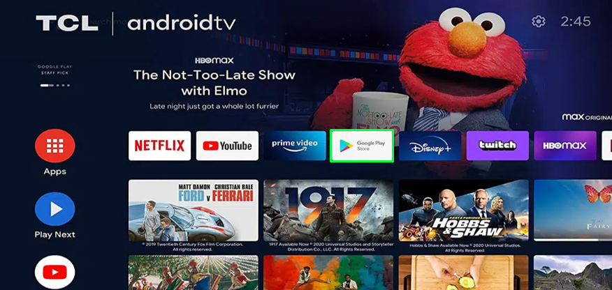 Hit the Google Play Store On your TCL Android TV