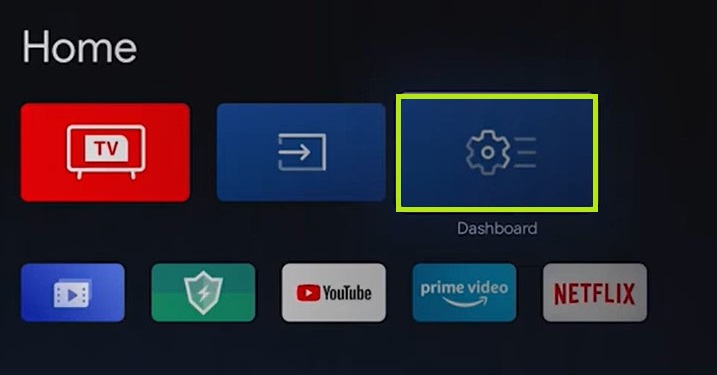 Choose Dashboard on Google TV to disable Demo mode.
